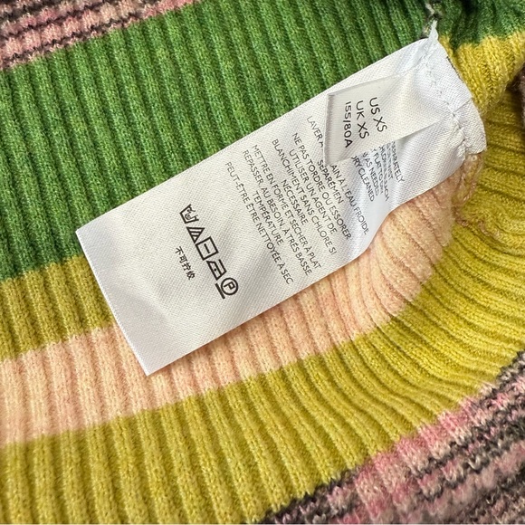 Urban Outfitters Striped Cropped Short Sleeve Sweater (XS) - Picture 3 of 7